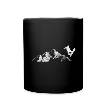 Montagne - Snowboard - (10) - Mug uni - noir - Devant