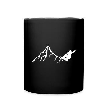 Montagne - Snowboard - (22) - Mug uni - noir - Devant