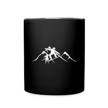 Montagne - Snowboard - (25) - Mug uni - noir - Devant