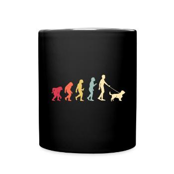 Feldspaniel Evolution Retro Vintage - Tasse einfarbig - Schwarz - Vorne