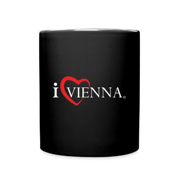 I love Vienna White - Tasse einfarbig - Schwarz - Vorne