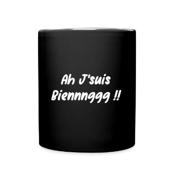 ah j'susi bieng - Mug uni - noir - Devant
