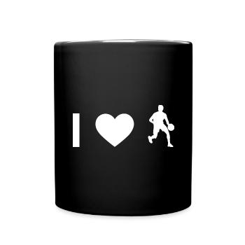 I Heart et Guy Basketball - - Mug uni - noir - Devant