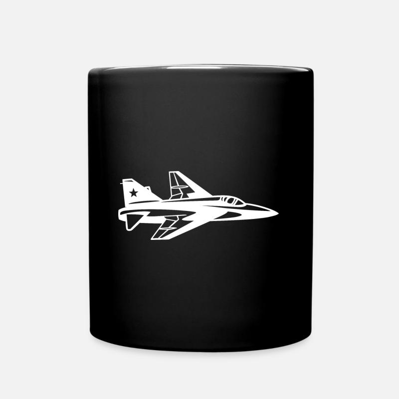 Avion de chasse - Mug uni - noir