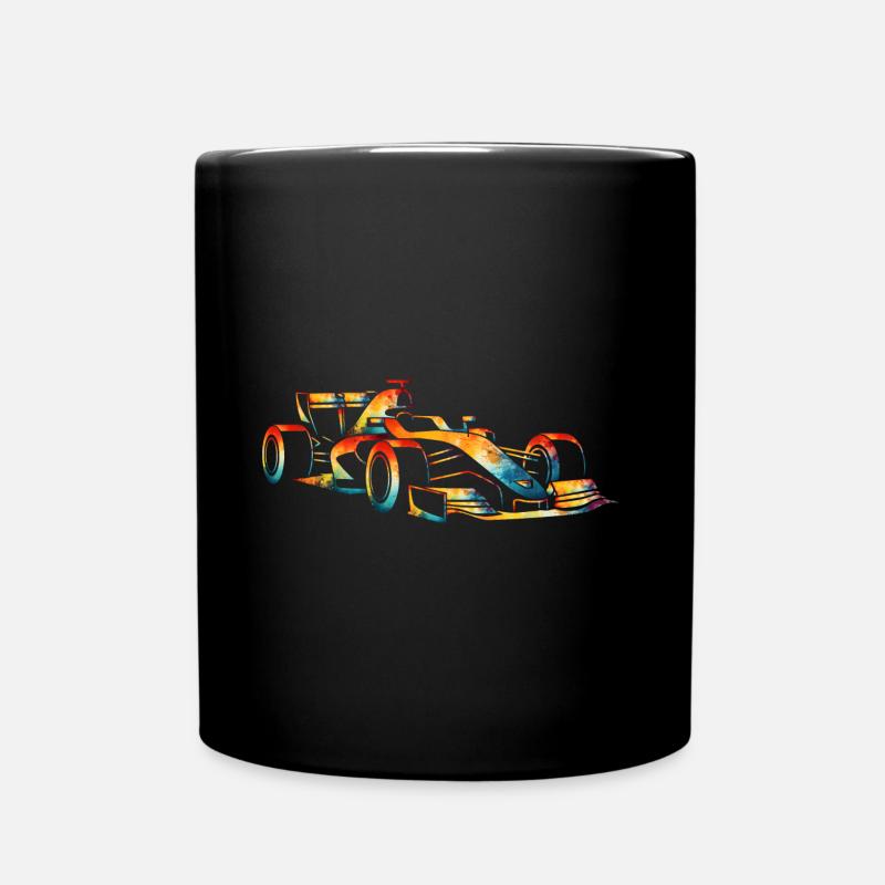 Rennwagen - Tasse einfarbig - Schwarz