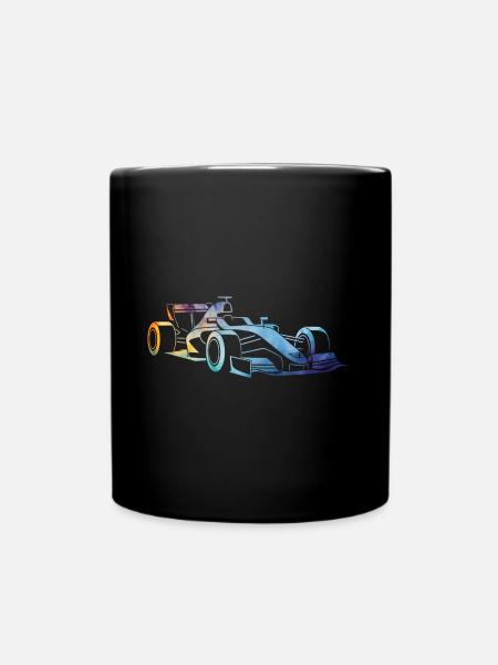 Rennwagen - Tasse einfarbig - Schwarz