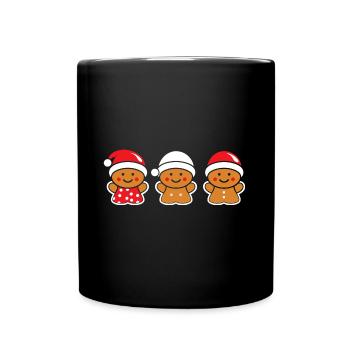 Lebkuchenmann - Tasse einfarbig - Schwarz - Vorne