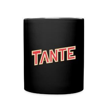 Tante Liebe Beste Coolste Fun Shirt Idee - Tasse einfarbig - Schwarz - Vorne