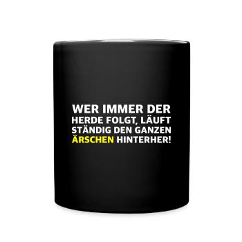 Mitläufer | - Tasse einfarbig - Schwarz - Vorne