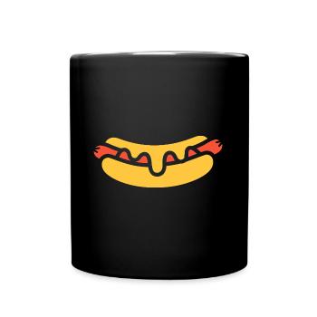 Hot-dog - Mug uni - noir - Devant