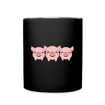 cochon - Mug uni - noir - Devant