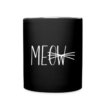 Chat miaou - Mug uni - noir - Devant