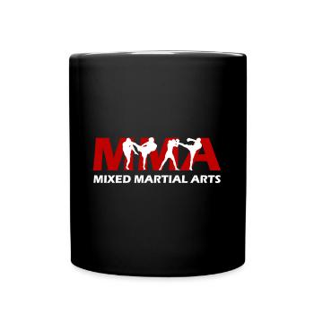 MMA Mixed Martial Arts - Tasse einfarbig - Schwarz - Vorne