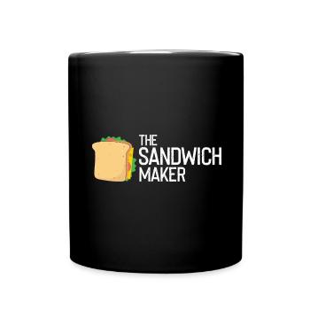 Sandwich Macher Grillen Papa BBQ Sandwich - Tasse einfarbig - Schwarz - Vorne