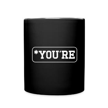 Grammaire Police Professeur d’anglais Écrire anglais - Mug uni - noir - Devant