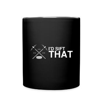 Goldwaschen Goldsucher Goldschüfer Design - Tasse einfarbig - Schwarz - Vorne