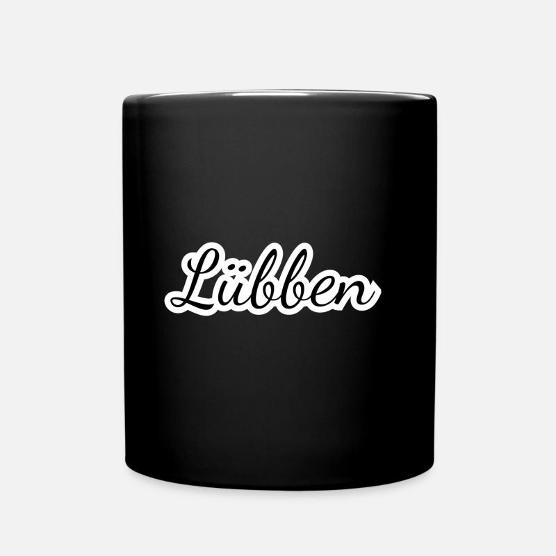 Lübben - Textdesign mit Stadtnamen - Tasse einfarbig - Schwarz