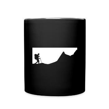 Mountains - Hiking - (10) - Full Colour Mug - black - Front