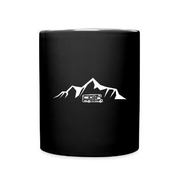 Berg - Camping Van - (8) - Tasse einfarbig - Schwarz - Vorne