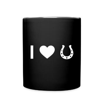 I Heart and Horseshoe - - Full Colour Mug - black - Front