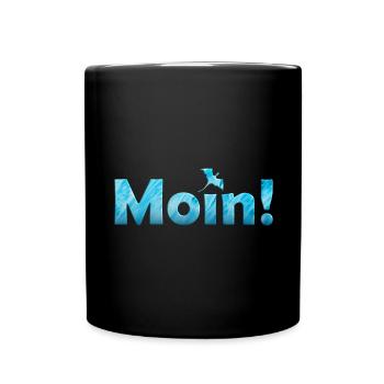 Moin Drache - Tasse einfarbig - Schwarz - Vorne