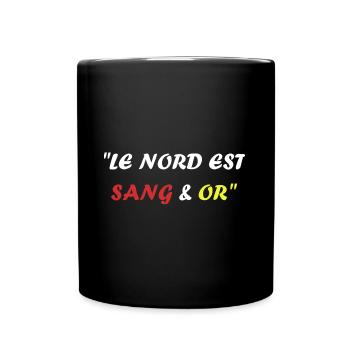 Le nord est sang et or - Mug uni - noir - Devant