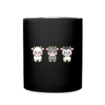 vache - Mug uni - noir - Devant