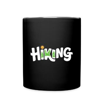 Hiking-Liebe Outdoor Abenteuer Geschenk Wandern - Tasse einfarbig - Schwarz - Vorne