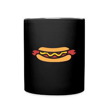 Hot-dog - Mug uni - noir - Devant