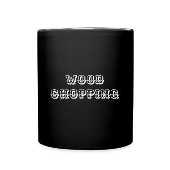 T shirt wood chopping - Mug uni - noir - Devant