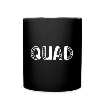 Quad T shirt - Full Colour Mug - black - Front