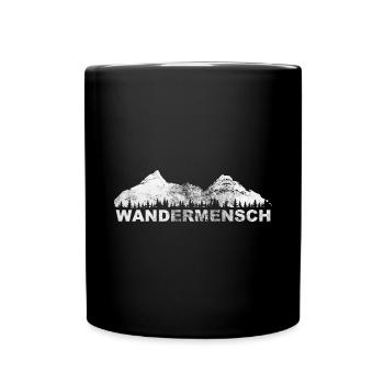 Wandermensch - (2) - Tasse einfarbig - Schwarz - Vorne