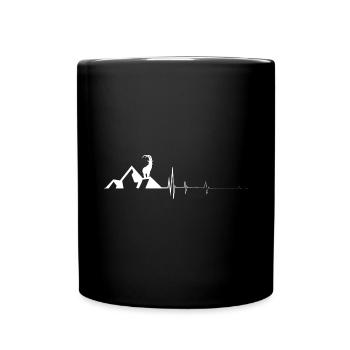 Heartbeat - Chèvre - Montagne - (2) - Mug uni - noir - Devant