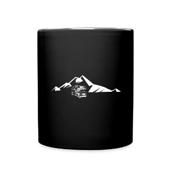 Berg - Campingwagen - (4) - Tasse einfarbig - Schwarz - Vorne