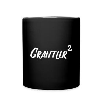 Grantler hoch zwei. Grantln grantig Lausbua Bayern - Tasse einfarbig - Schwarz - Vorne