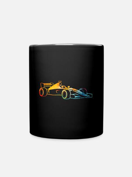 Rennwagen - Tasse einfarbig - Schwarz