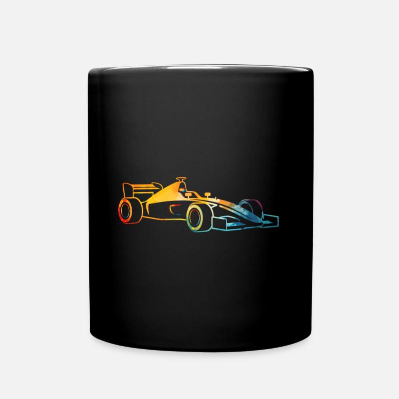Rennwagen - Tasse einfarbig - Schwarz