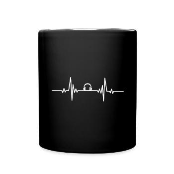 Heartbeat-Kopfhörer - Tasse einfarbig - Schwarz - Vorne