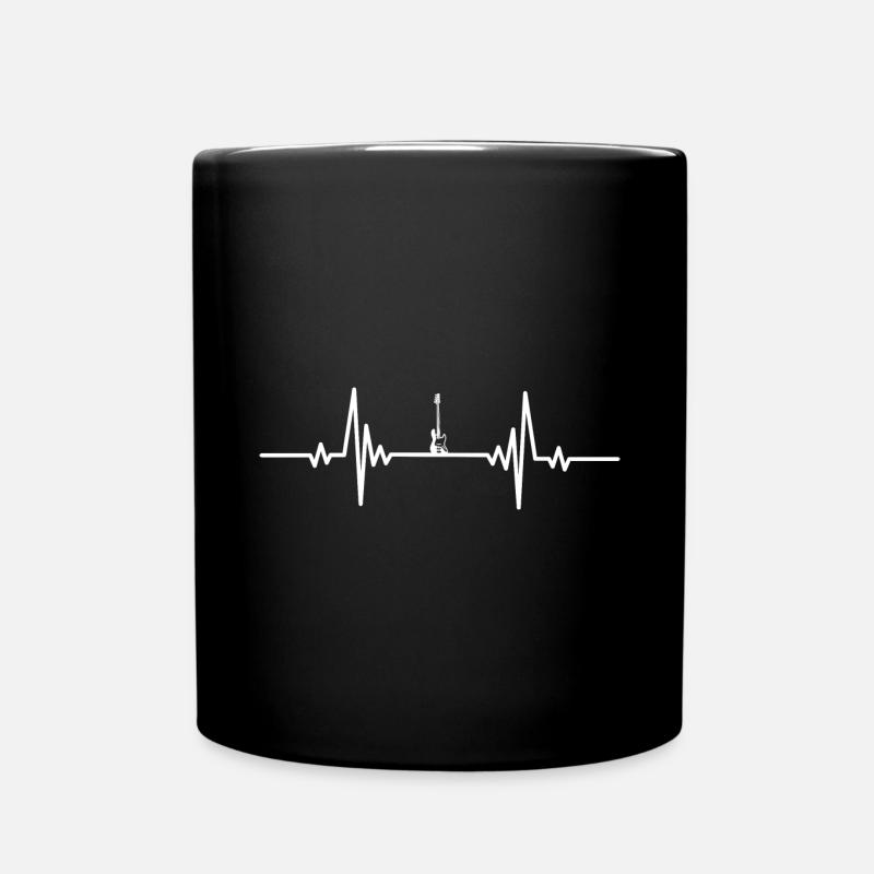 Heartbeat stehende E-Gitarre - Tasse einfarbig - Schwarz