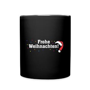 Weihnachtsgeschenk - Tasse einfarbig - Schwarz - Vorne