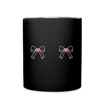Sensibilisation cancer du sein - Mug uni - noir - Devant