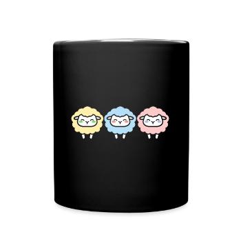 Schaf - Tasse einfarbig - Schwarz - Vorne