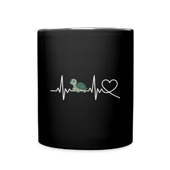 Heartbeat Turtle - Full Colour Mug - black - Front