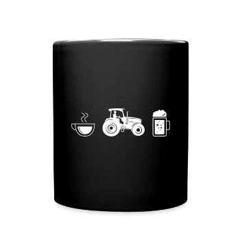 Café bière et agriculture - - Mug uni - noir - Devant