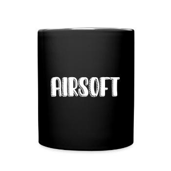Airsoft T-shirt - Tasse einfarbig - Schwarz - Vorne