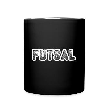 Futsal T-Shirt - Tasse einfarbig - Schwarz - Vorne