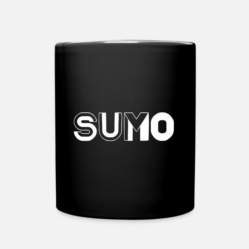 Herren Sumo T Shirt - Tasse einfarbig - Schwarz