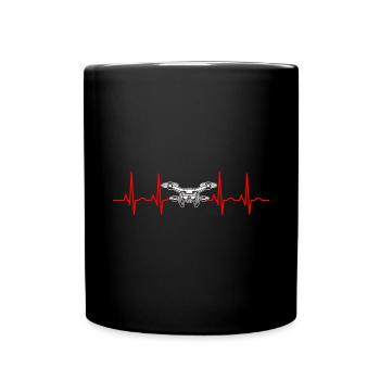 Heartbeat Drone Drones - Mug uni - noir - Devant