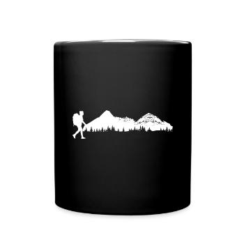 Montagne - Randonneurs - (8) - Mug uni - noir - Devant