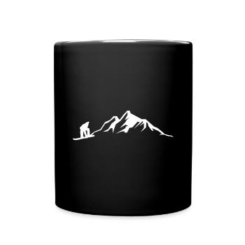 Montagne - Snowboard - (12) - Mug uni - noir - Devant